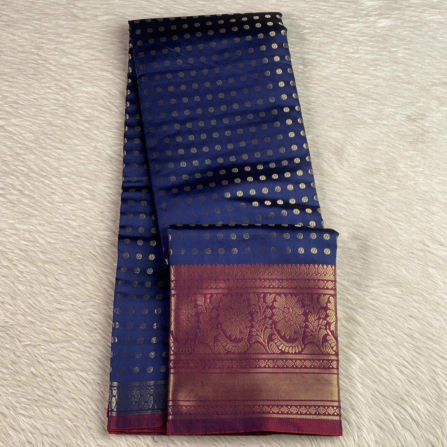 Priya Banarasi Butti Silk Saree Blue