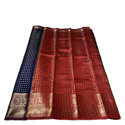 Priya Banarasi Butti Silk Saree Blue
