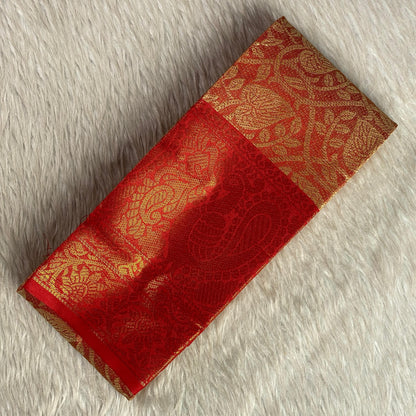 Panchali Warm Golden Glow Semi Silk saree in Orange