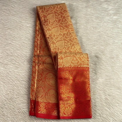 Panchali Warm Golden Glow Semi Silk saree in Orange