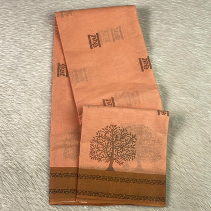 Madhuri Cotton Floral Saree Cream
