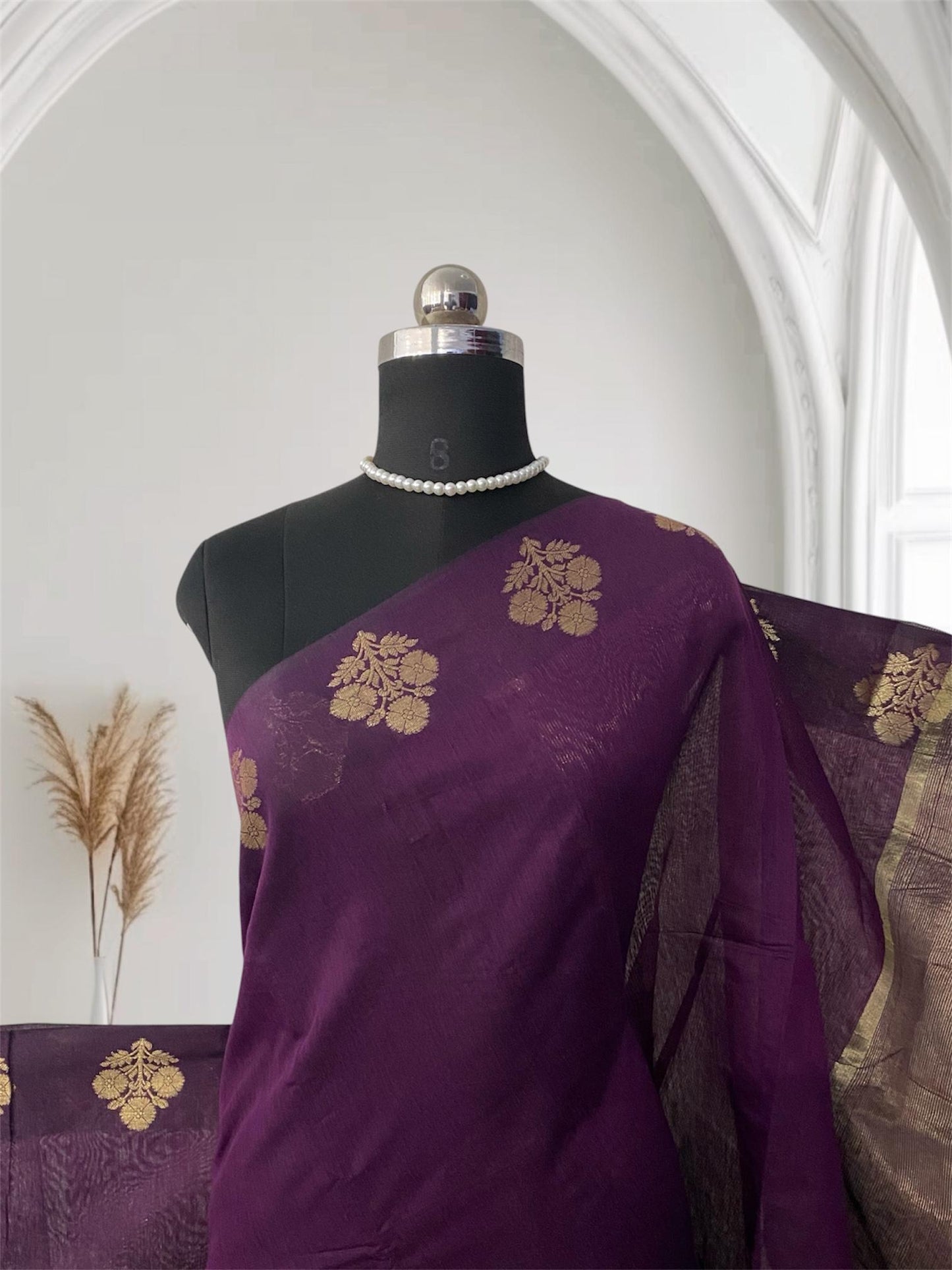 Rithika Chanderi Silk Saree Purple