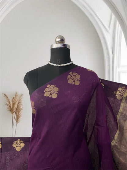 Rithika Chanderi Silk Saree Purple