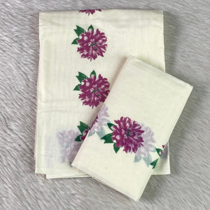 Mageta Daliya Floral Cotton Kerala Set Mund