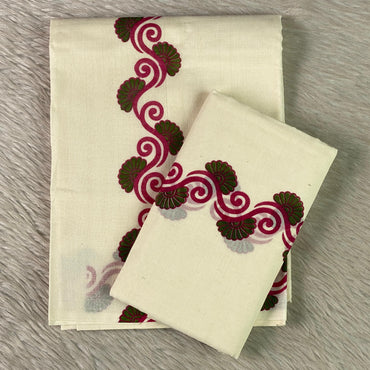 Green Floral Wave Cotton Set Mund