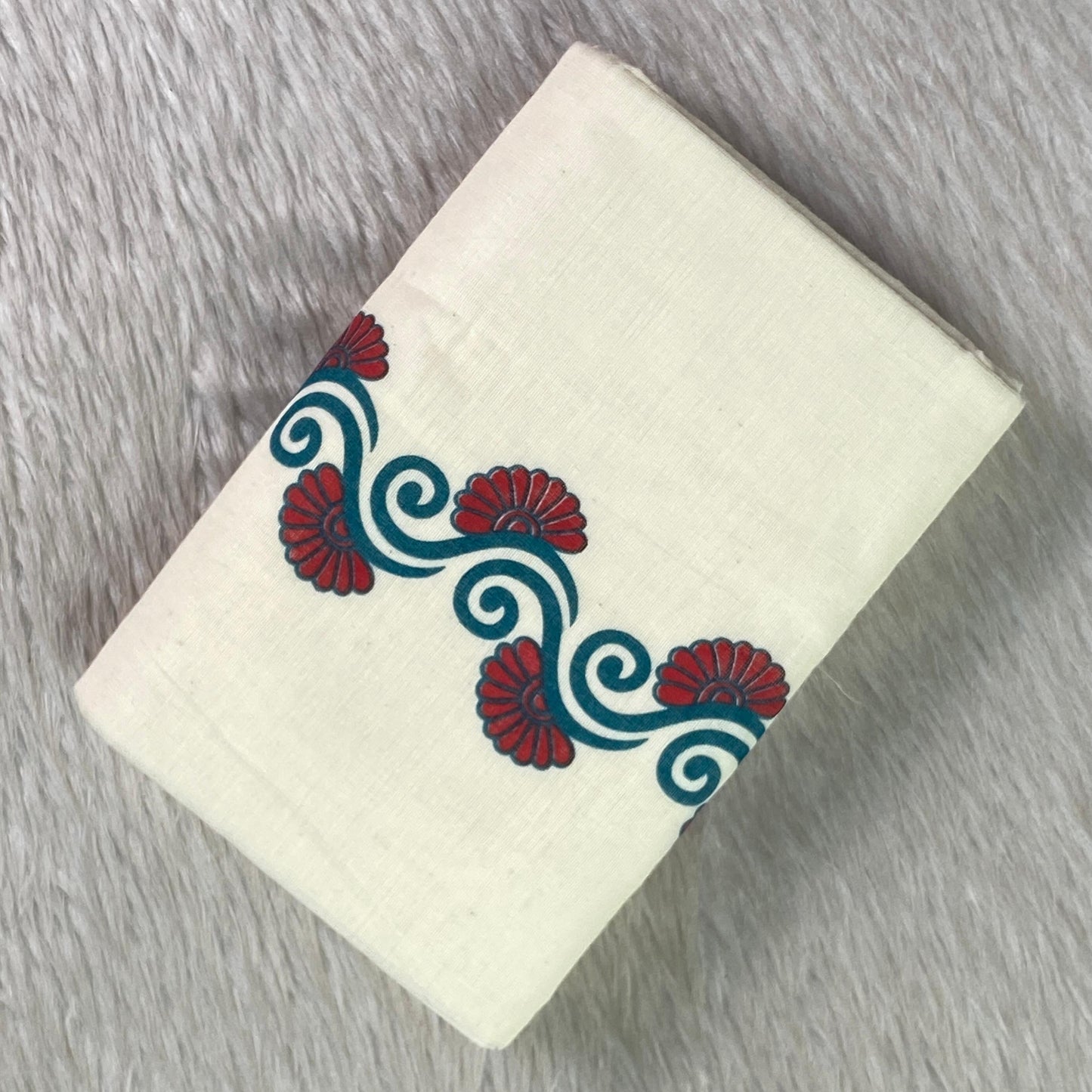 Red Floral Wave Cotton Set Mund