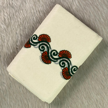 Orange Floral Wave Cotton Set Mund