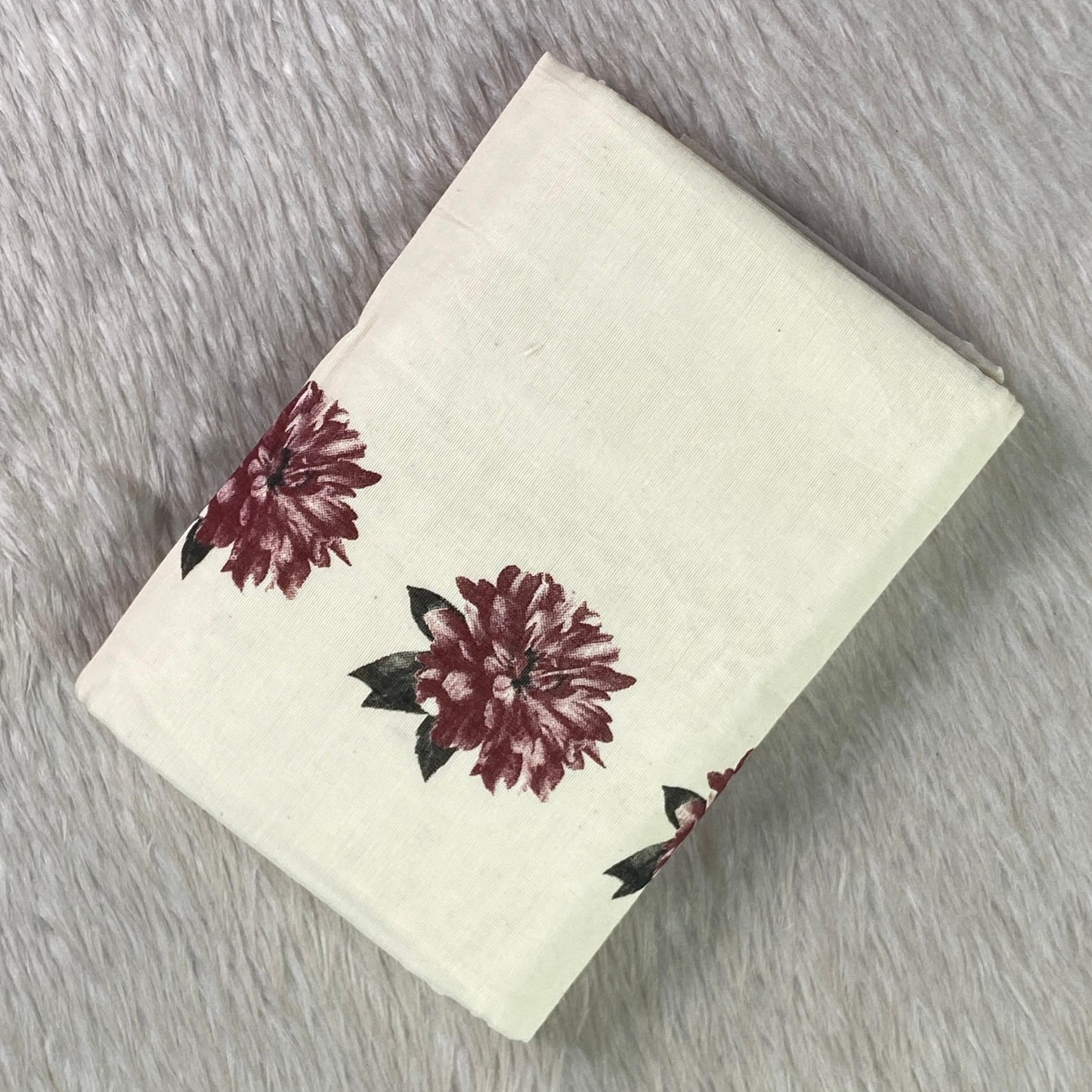 Maroon Daliya Floral Cotton Set Mund