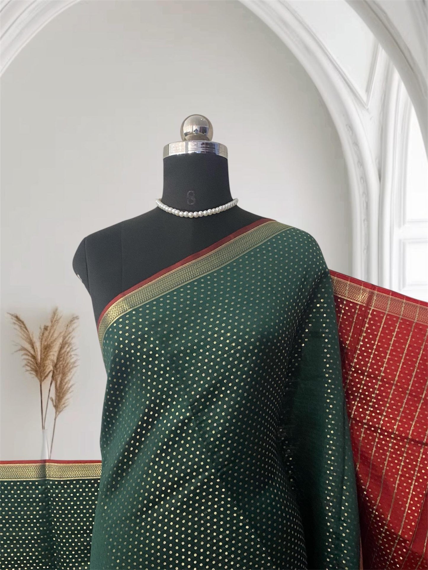 Priya Banarasi Butta Silk Saree Green