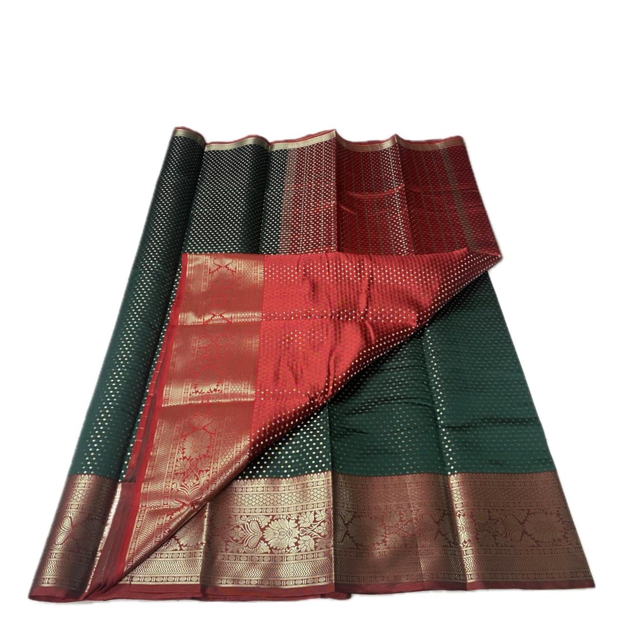 Priya Banarasi Butta Silk Saree Green