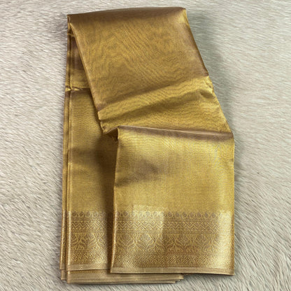 Premium Golden Tissue Saree