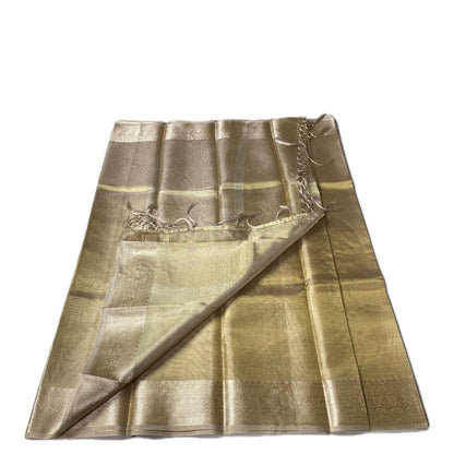 Premium Golden Tissue Saree