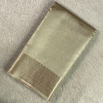 Premium  Golden / Silver  Blend Tissue Saree