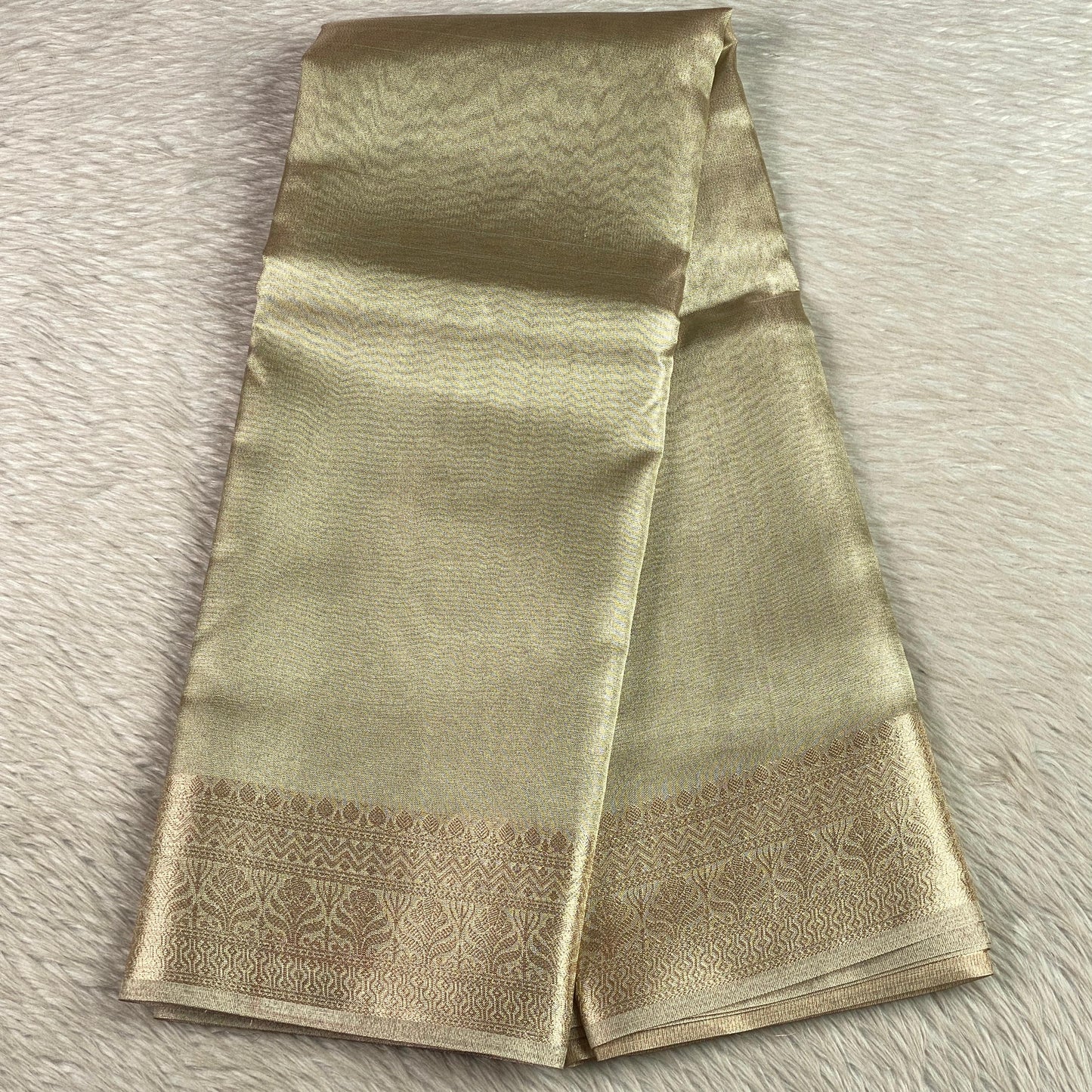 Premium  Golden / Silver  Blend Tissue Saree