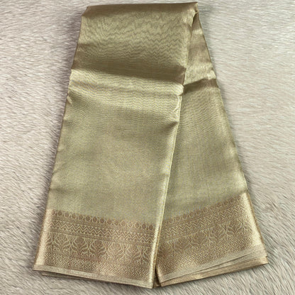Premium  Golden / Silver  Blend Tissue Saree