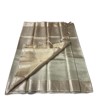 Premium  Golden / Silver  Blend Tissue Saree