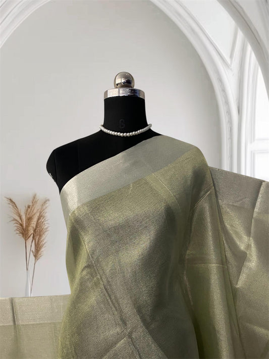 Light Weight Saree in Green Shade