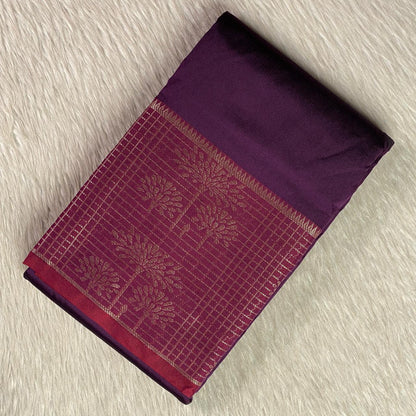 Rukmini Semi Silk Saree in Violet & Pink