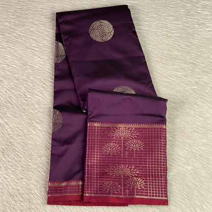 Rukmini Semi Silk Saree in Violet & Pink