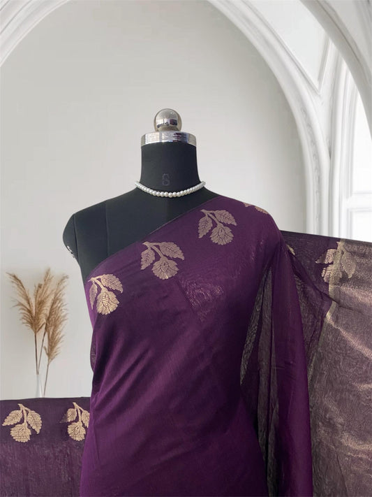 Rithika Chanderi Silk Saree Purple