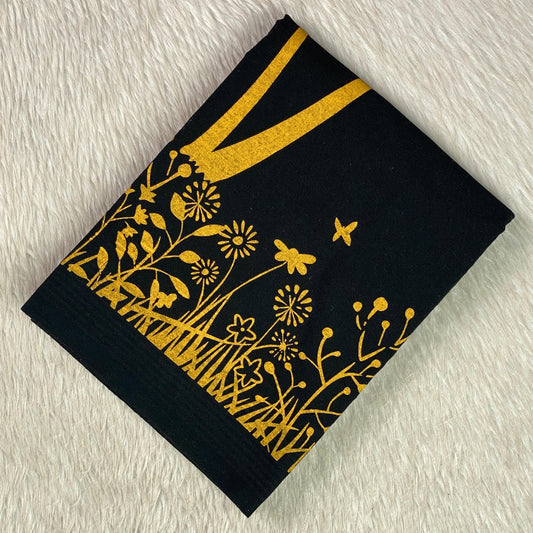 🌴Yellow Nature Print Malabar Dhoti🌿
