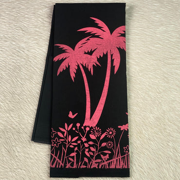 🌴Pink Nature Print Malabar Dhoti🌿
