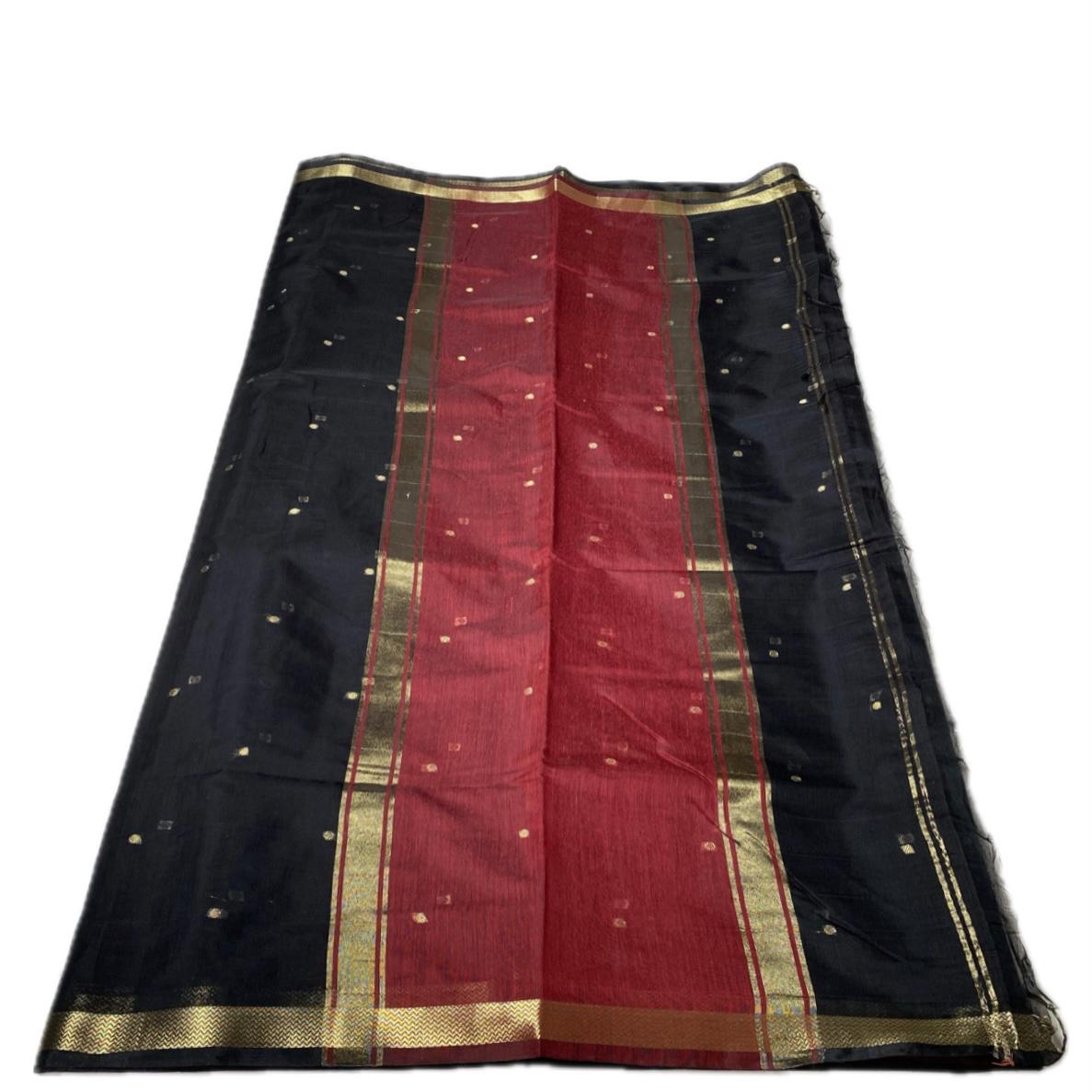 Paru Red Chanderi Cotton Saree