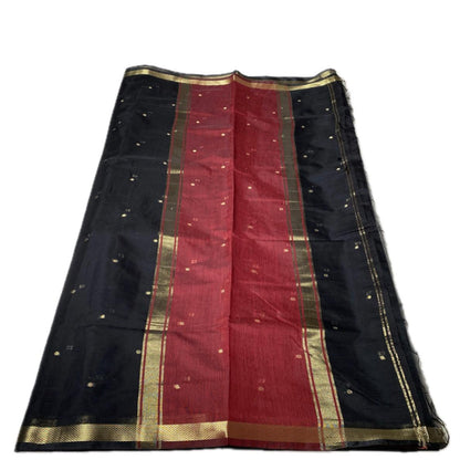 Paru Red Chanderi Cotton Saree
