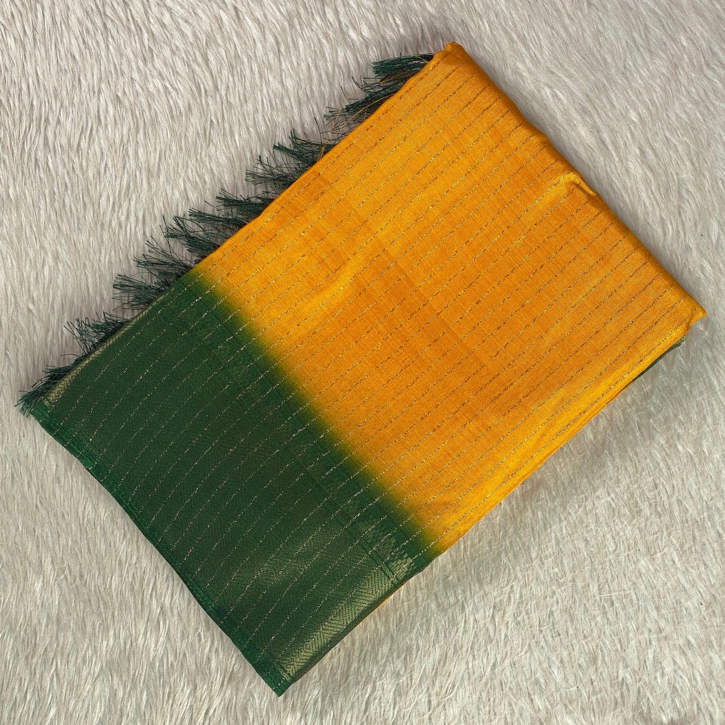 Monalisa Georgette and Light weight Saree Yellow