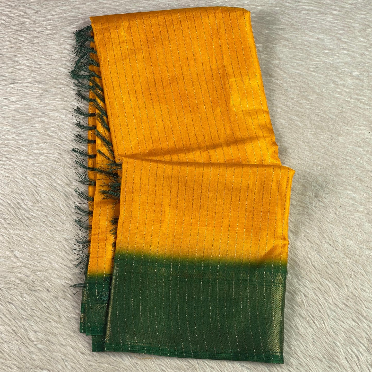 Monalisa Georgette and Light weight Saree Yellow