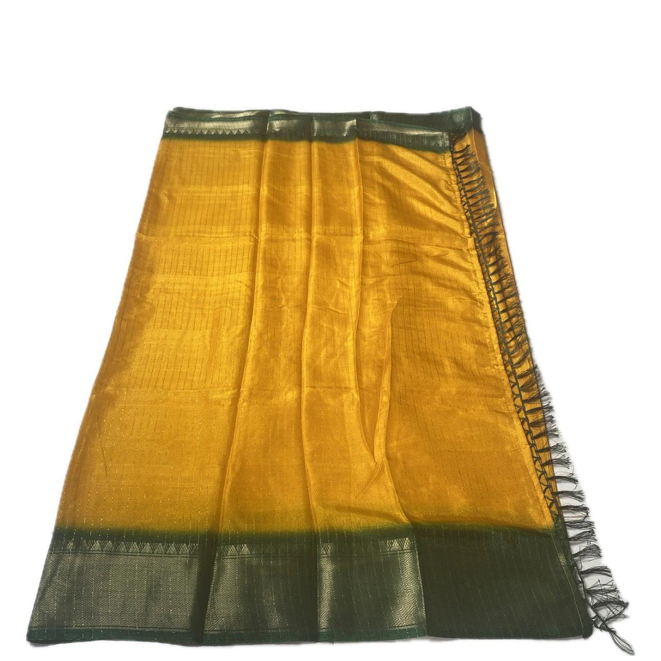 Monalisa Georgette and Light weight Saree Yellow
