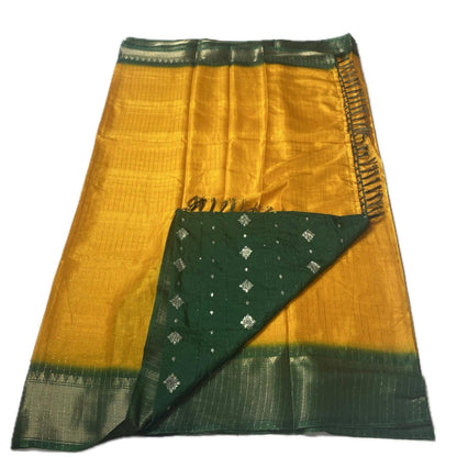 Monalisa Georgette and Light weight Saree Yellow