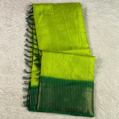 Monalisa Georgette and Light weight Saree Green