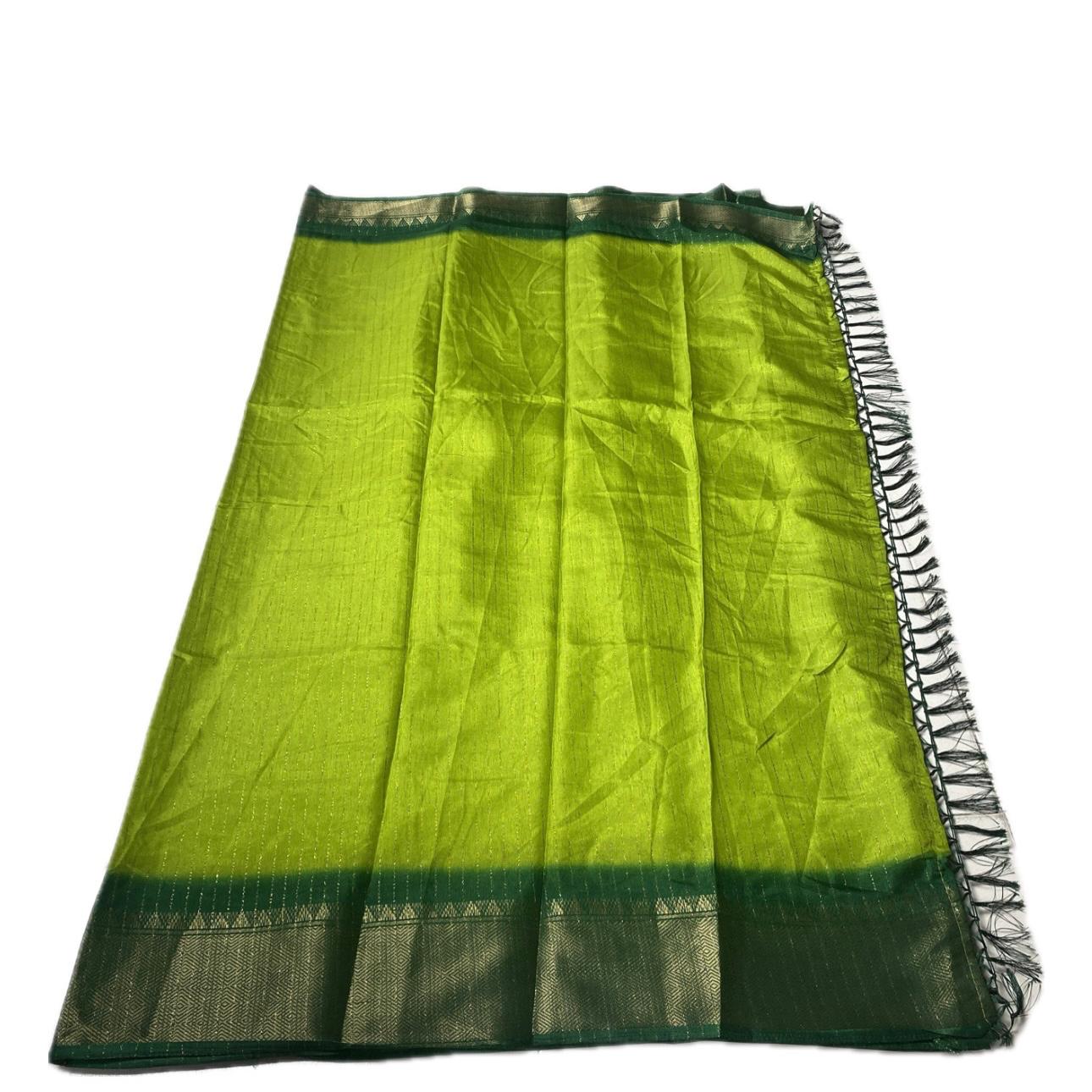 Monalisa Georgette and Light weight Saree Green