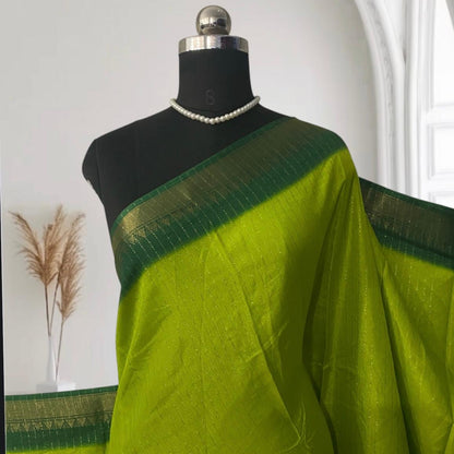 Monalisa Georgette and Light weight Saree Green