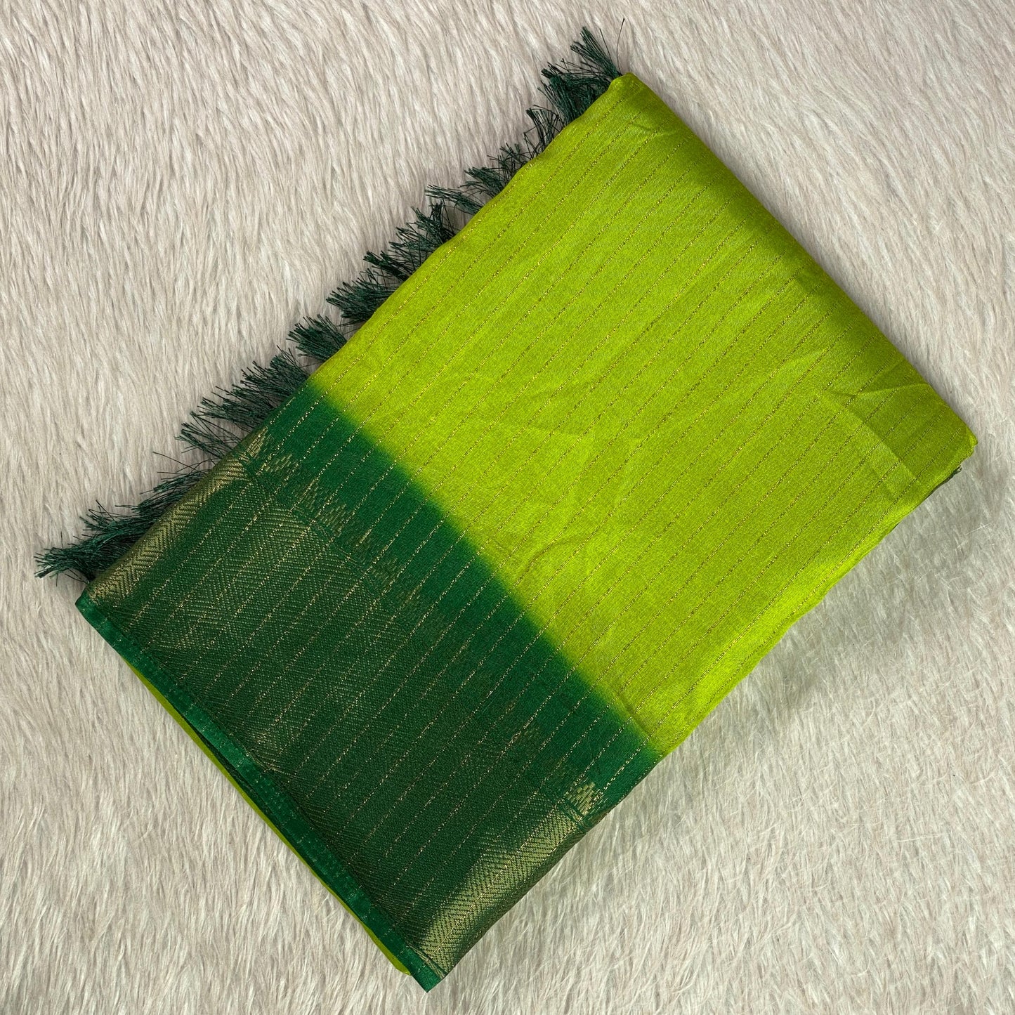 Monalisa Georgette and Light weight Saree Green