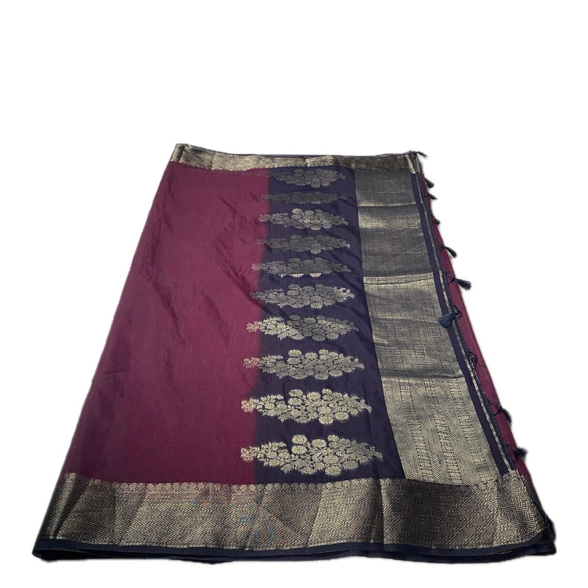 Deepika Georgette Banarasi Saree in Purple