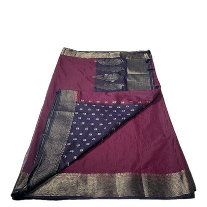 Deepika Georgette Banarasi Saree in Purple