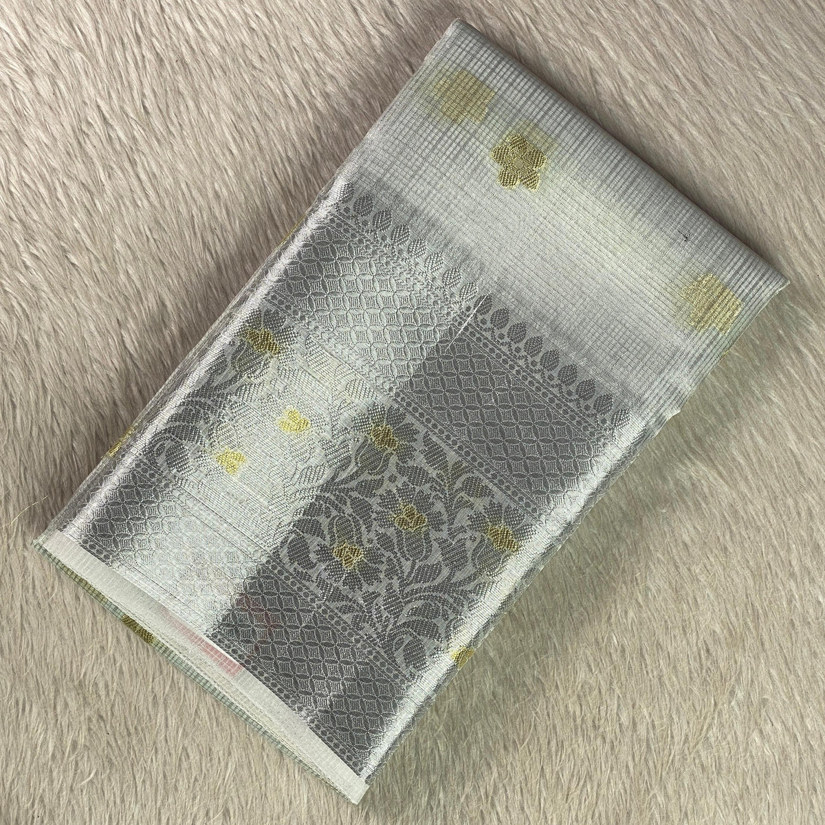 Urvashi Silver Glow Kotta Tissue Saree