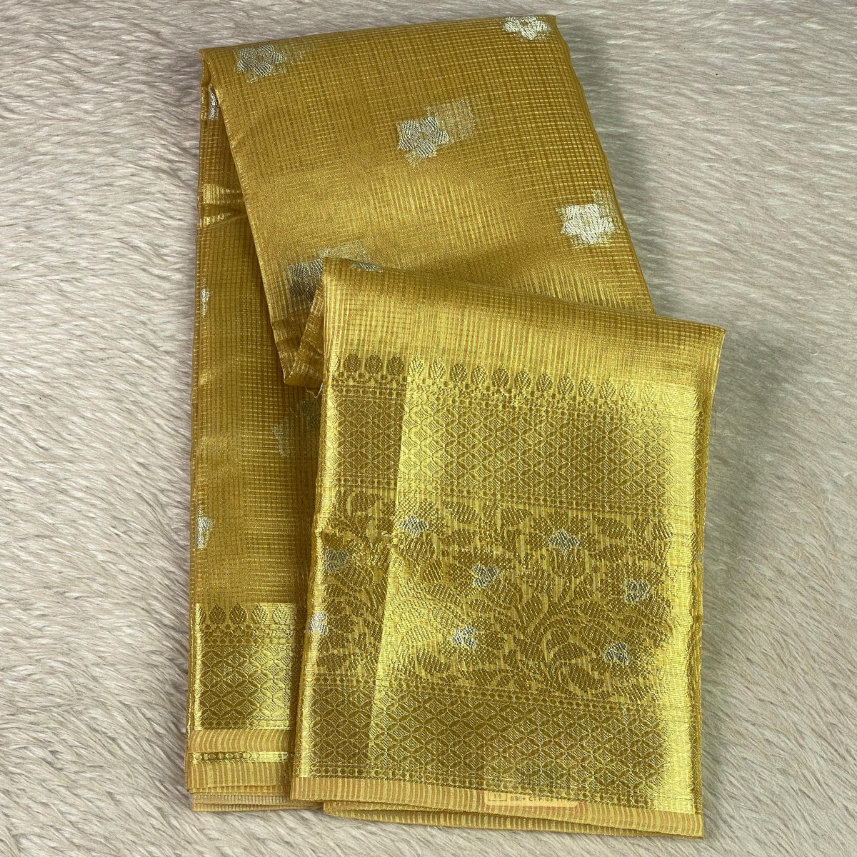 Urvashi Golden Glow Kotta Tissue Saree