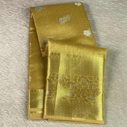 Urvashi Golden Glow Kotta Tissue Saree