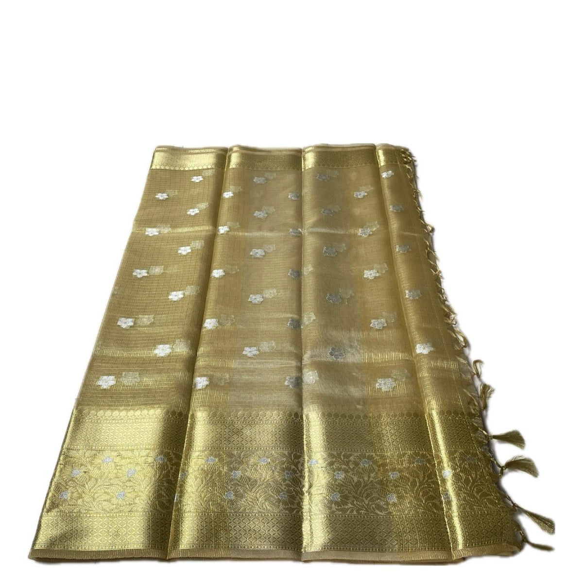Urvashi Golden Glow Kotta Tissue Saree
