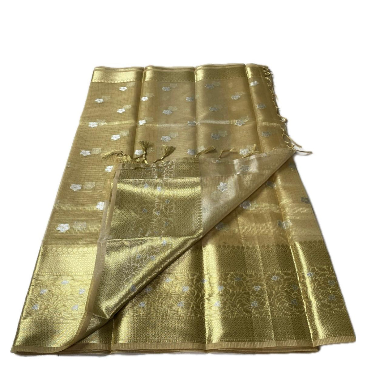 Urvashi Golden Glow Kotta Tissue Saree