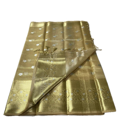 Urvashi Golden Glow Kotta Tissue Saree