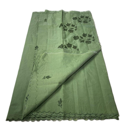 Floral Embroidary Chanderi Cotton Saree