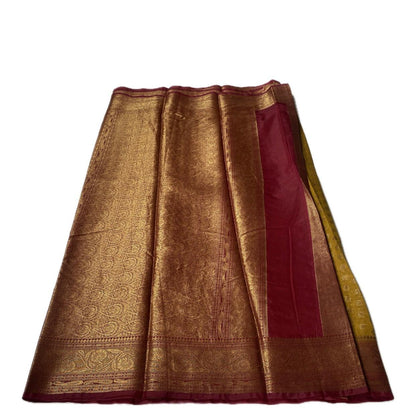 Georgette Banarasi Butta Saree Mustard