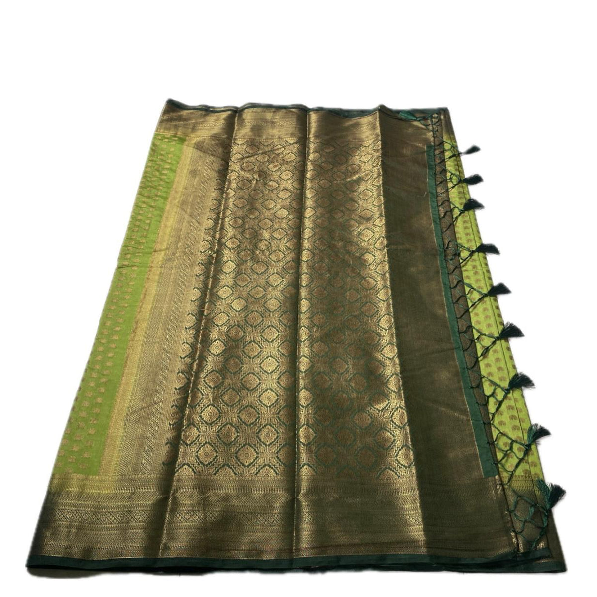 Aami  Georgette Banarasi Saree with Classic Butta Saree Light Green