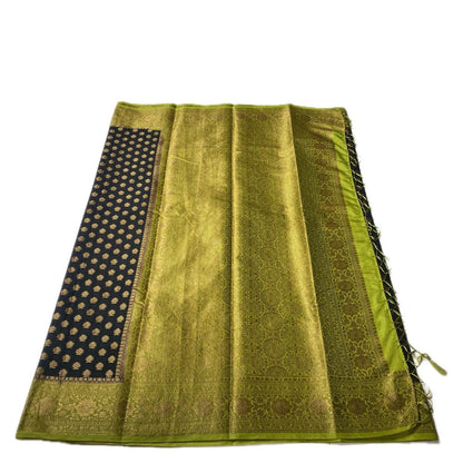 Aami  Georgette Banarasi Saree with Classic Butta Saree Black