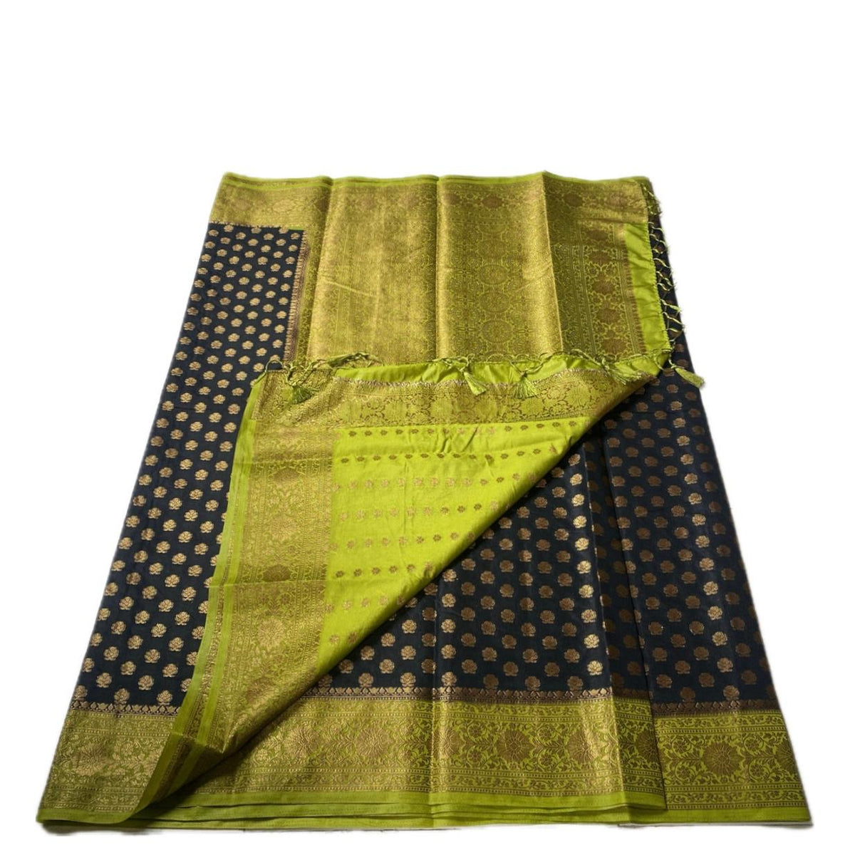 Aami  Georgette Banarasi Saree with Classic Butta Saree Black