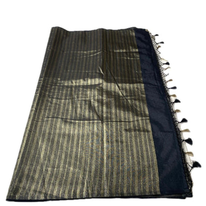 ✨Kannaki Banarasi Silk Golden Butti Saree Black ✨